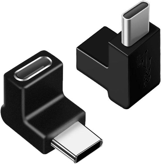 Adattatore USB C a USB C 90 gradi (2 pezzi) - Per MacBook Pro e Samsung Galaxy - Adattatori OTG - Angolo retto