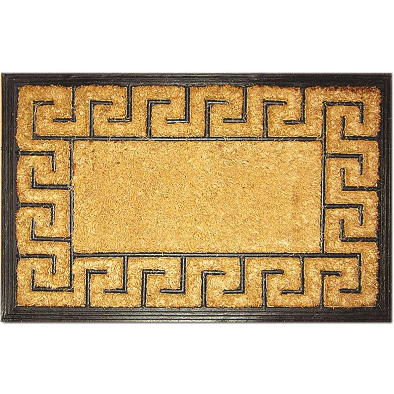 Zerbino Brixo Cocorub Greca 40x80 cm – Fibra di Cocco, Supporto in Gomma, Design Greca