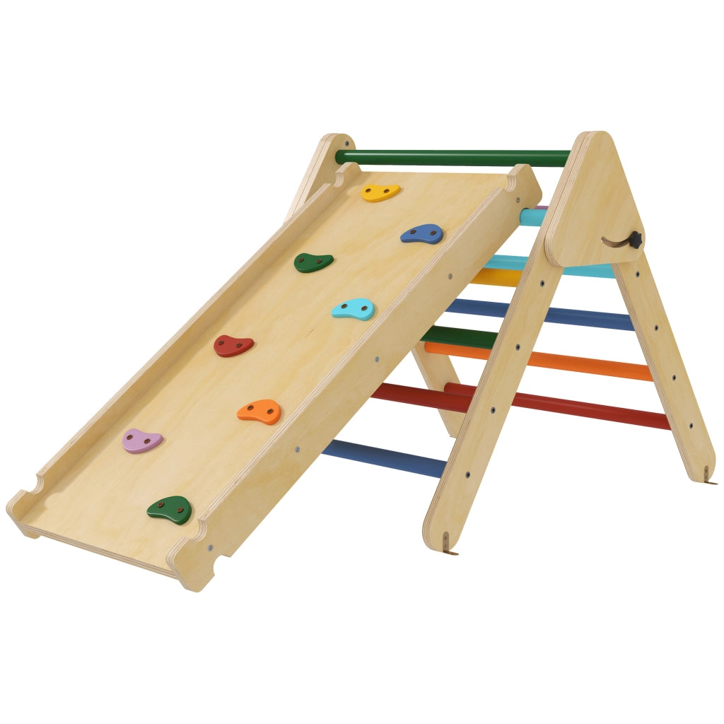 Set di Gioco 3 in 1 con Scivolo e Scala ¨C zephmum ¨C 147x64.5x63 cm Multicolore