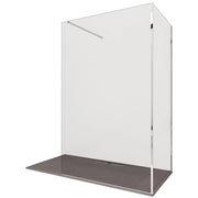 Parete doccia walk-in due lati trasparente senza profili h195 8mm osiride, misura 70x120