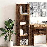 Libreria-Scaffale per Libri-Mobile di Stoccaggio Legno Antico 40x30x152 cm in Legno Multistrato