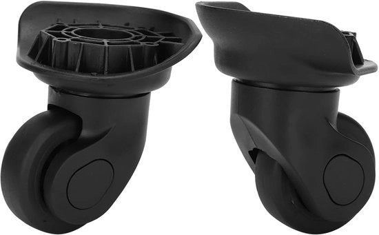 Pneumatico unidirezionale - Rulli bagagli silenziosi - Progettazione sostenibile - Nero - Resistente all'impatto - Ideale per l'esterno - 1 coppia