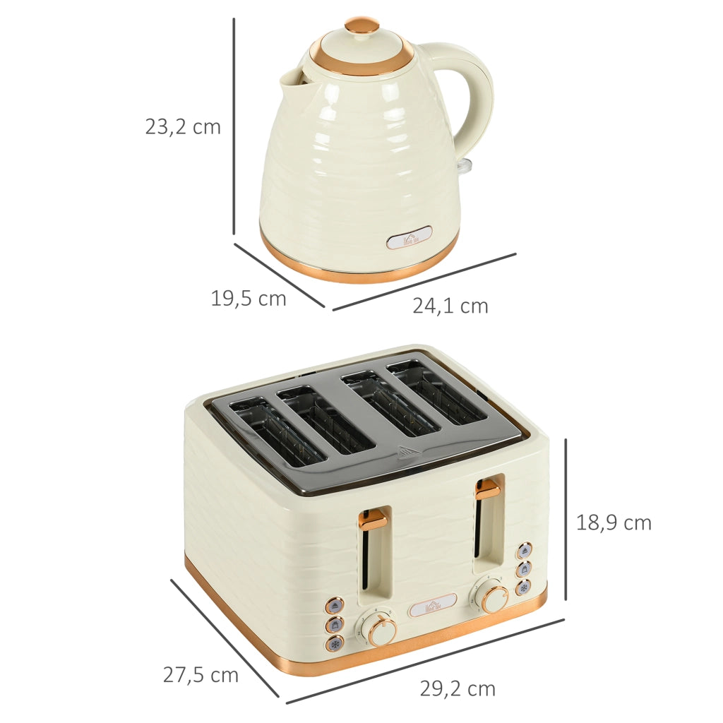 Set Tostapane e Bollitore 2in1 ¨C Xylo ¨C 7 Livelli Doratura, Scongelamento, Beige
