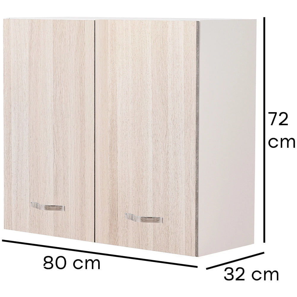 Pensile da Cucina Scolapiatti Sistema Raccogli Gocce Mobile Colore Olmo