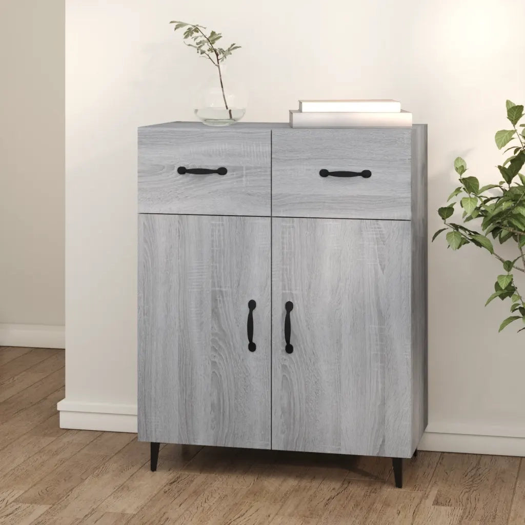 Credenza | Madia | Buffet da pranzo | Armadio da pranzo Grigio Sonoma 69,5x34x90 cm in Legno Multistrato