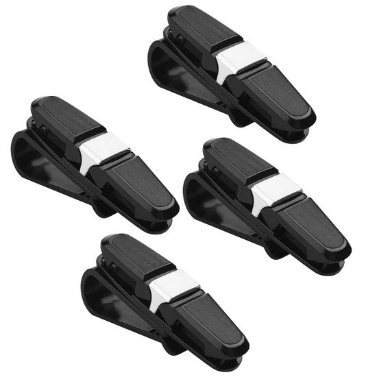 Bracciale per Occhiali da Sole Auto - Sostegno per Occhiali da Sole per Ombrello - Clip con Due Estremità - Rotazione di 180 Gradi - Materiale ABS - Adatto per Occhiali da Sole Spessi
