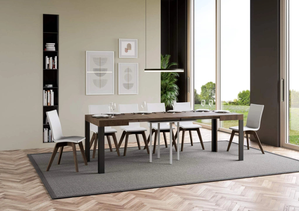 Tavolo Allungabile 90-246x90x77 cm Linea Noce