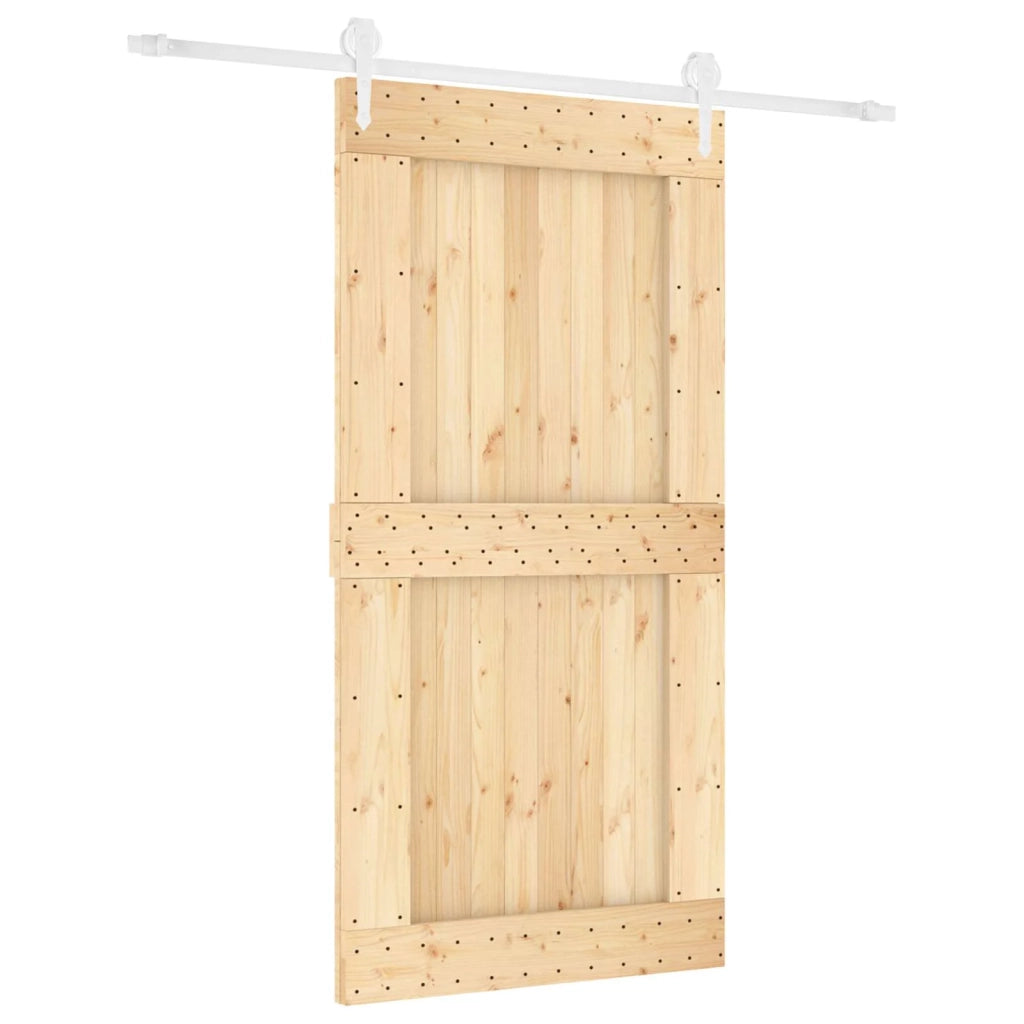 Porta scorrevole Naturale e Bianco 100 x 210 cm