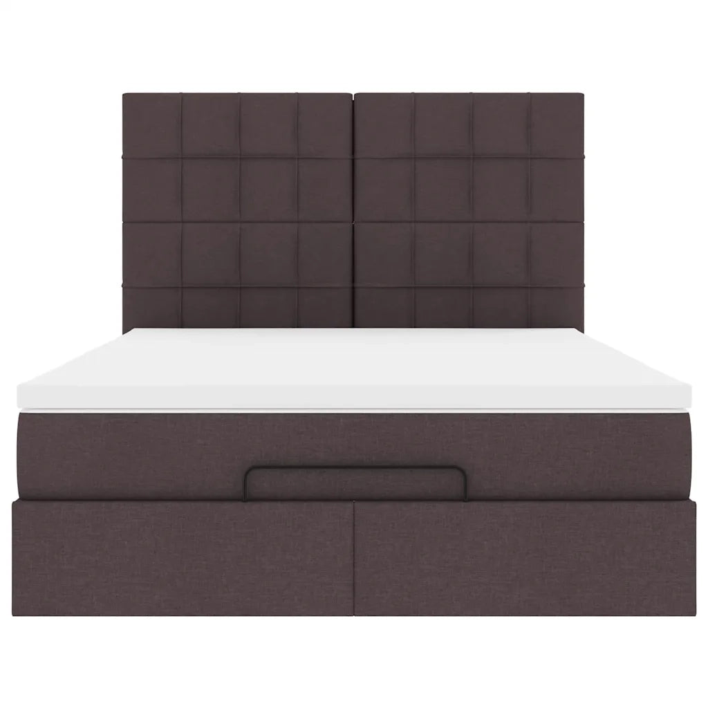 Struttura Letto Pouf con Materasso 140x200 cm in Tessuto 3314013
