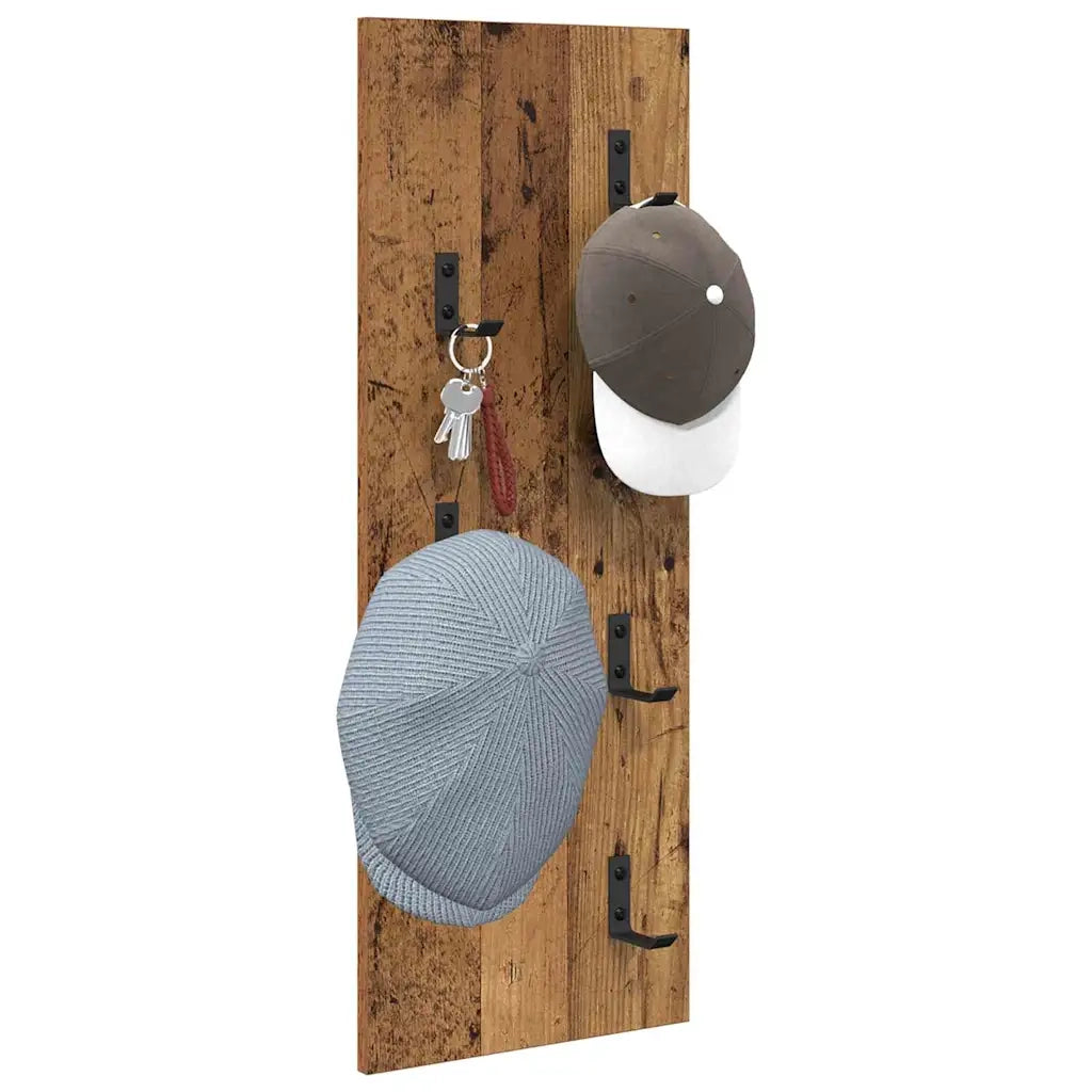 Appendiabiti a muro Legno vecchio 30 x 1,5 x 80 cm CFW8439549
