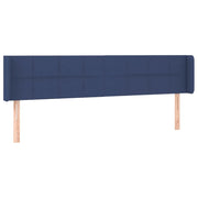 Testiera | Testata ad Orecchio Blu 163x16x78/88cm in Tessuto