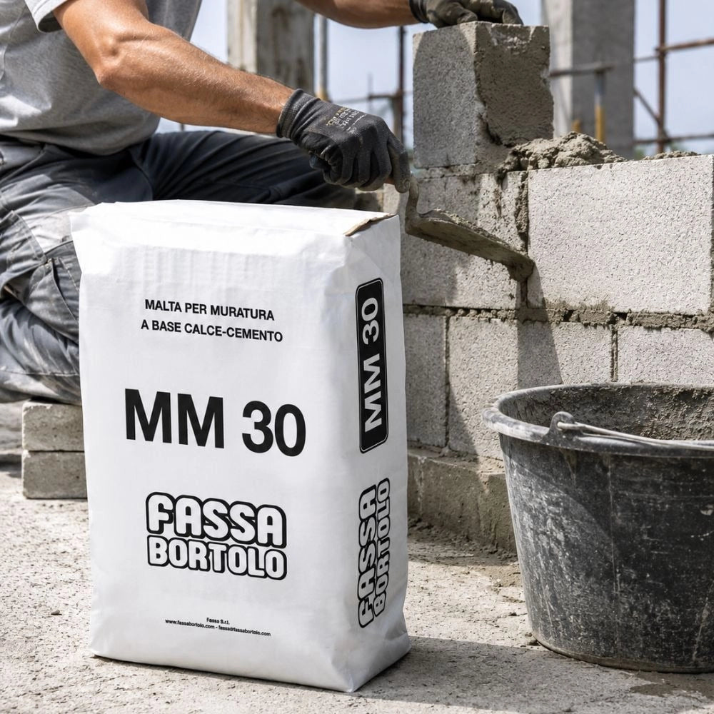 Fassa mm 30 malta cementizia grigia per muratura *** formato 5 kg, confezione 1