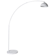 Lampada da terra a braccio struttura in metallo e paralume regolabile bianco in stile moderno per soggiorno e camera da letto