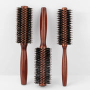 Set di 3 setole a piastra con pelo di maiale - migliora il volume, la lucentezza e lo stile - morbido per la pelle capelluta - manico in legno duraturo - adatto per signore e signori