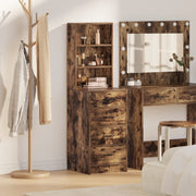 Highboard in Rovere Affumicato 40x41x135 cm in Legno Ingegnerizzato