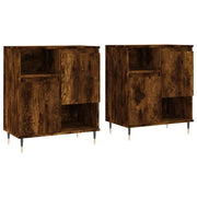 Buffet credenza cassettiera armadio mobile contenitore organizer cucina soggiorno salotti set di 2 legno ingegnerizzato marrone 02_0036752