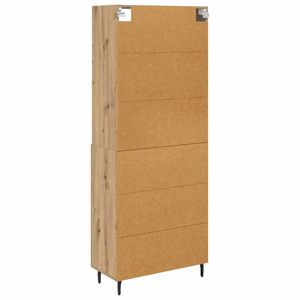 Credenza | Madia | Buffet da pranzo | Armadio da pranzo con cassetto Rovere artigianale 69,5 x 34 x 180 cm