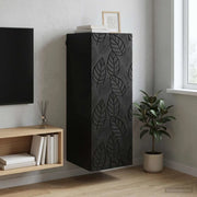 Mobiletto a muro Nero 33 x 34,5 x 90 cm Legno ingegnerizzato 898756