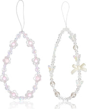 Bracciale per telefono con motivi di farfalle e fiori in cristallo per donne - Multicolore