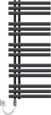Riscaldatore elettrico per bagno a elementi riscaldanti 900W, dimensioni 500x1200 mm, colore antracite
