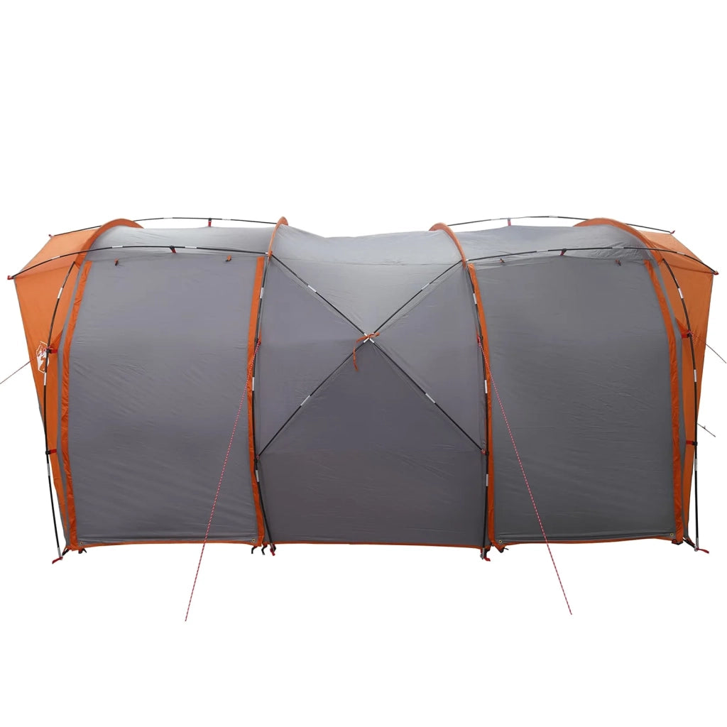Tenda a tunnel-Tenda da campeggio Grigio e arancione 382 x 262 x 214 cm