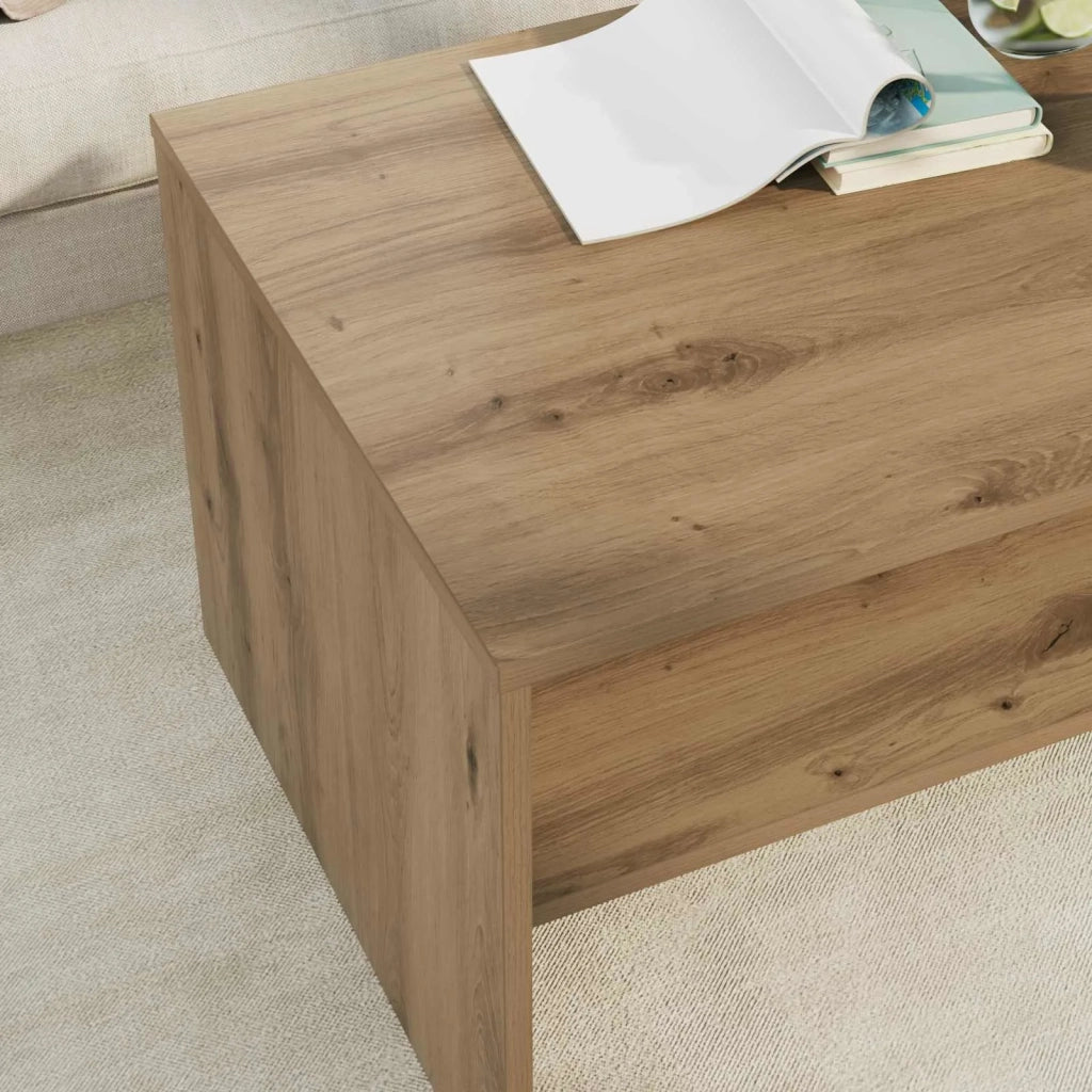 Tavolino da salotto Rovere artigianale 80 x 50 x 40 cm 8000283