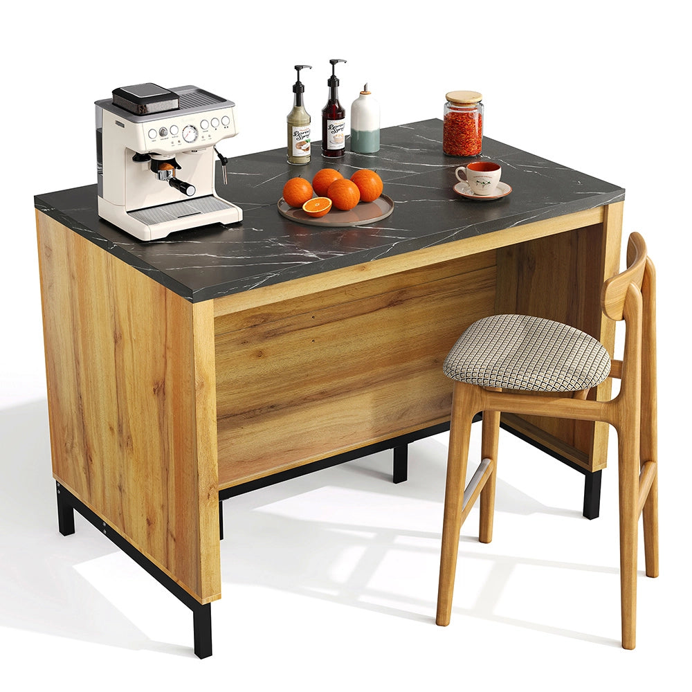Isola cucina rustica - Xylo - 120x75x90cm 2 cassetti marmo