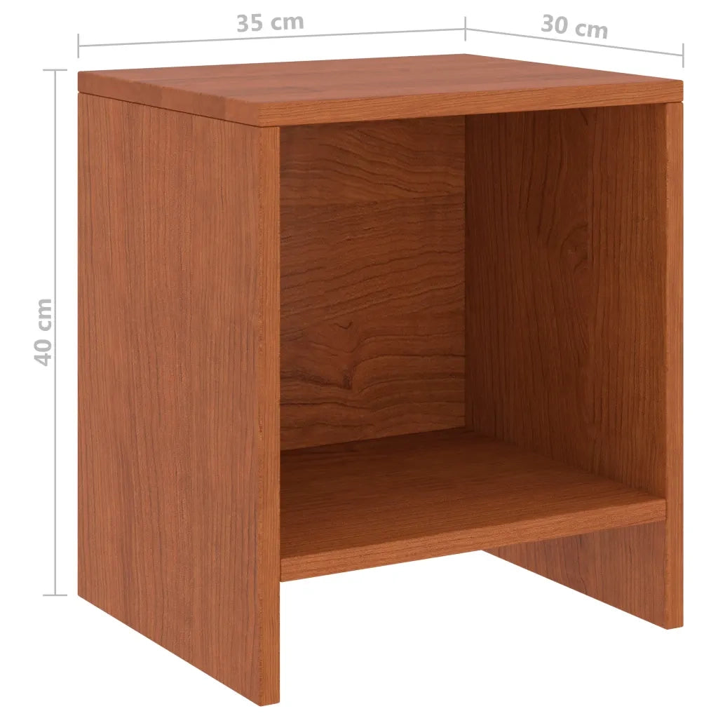 Comodini 2 pz Ambrati 35x30x40 cm in Legno Massello di Pino 322241