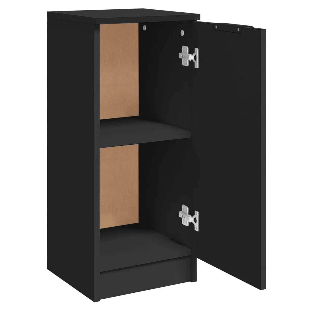 Credenze 2 pz Nere 30x30x70 cm in Legno Multistrato 811136
