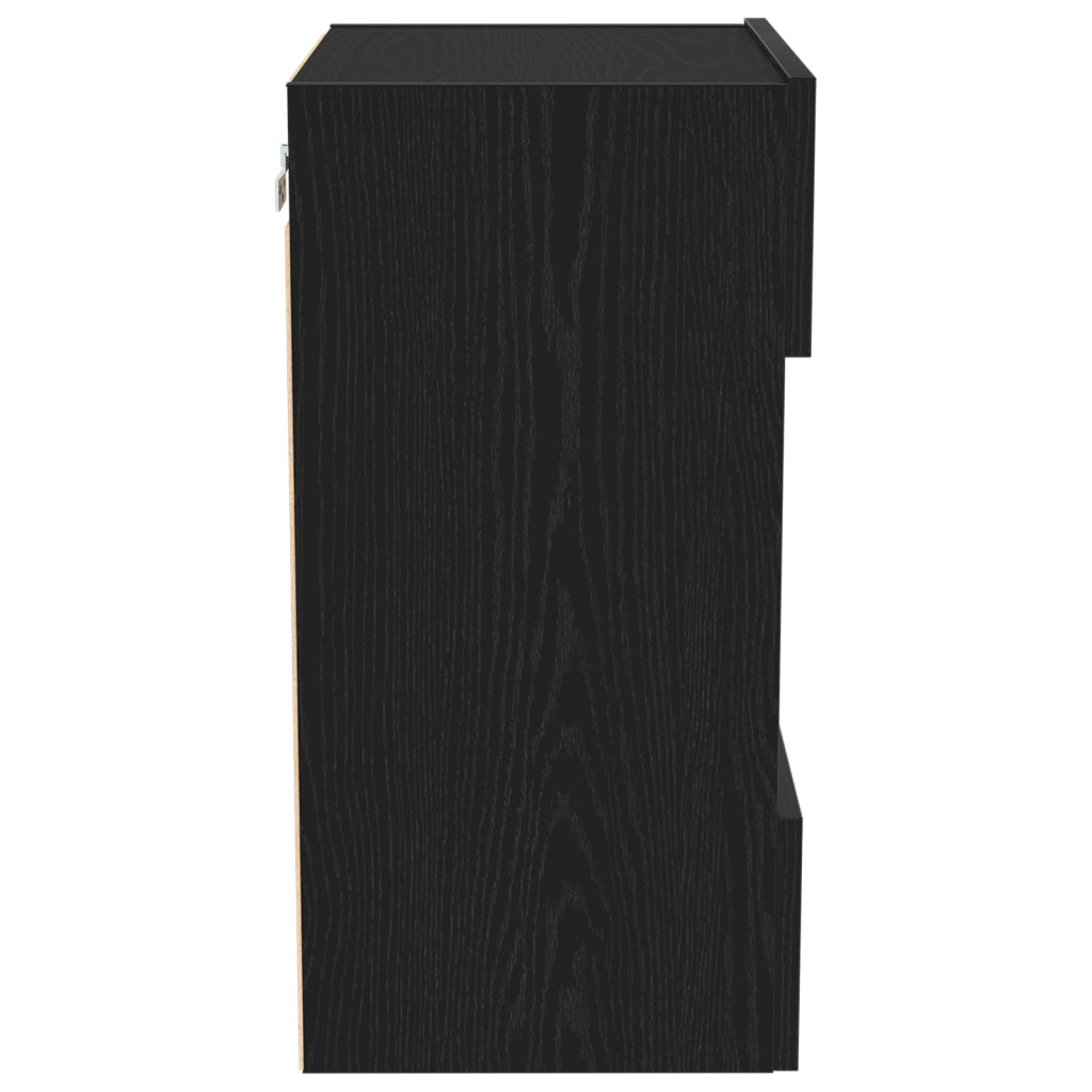 Mobile TV LED  Nero Rovere 40x30x60,5cm in Legno ingegnerizzato