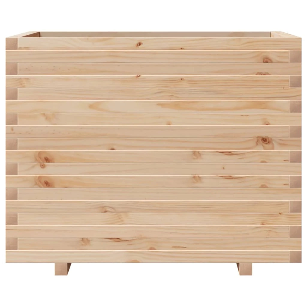 Fioriera rialzata per piante e fiori terrazza giardino 90 x 60 x 72 cm legno di pino massiccio marrone 02_0038036