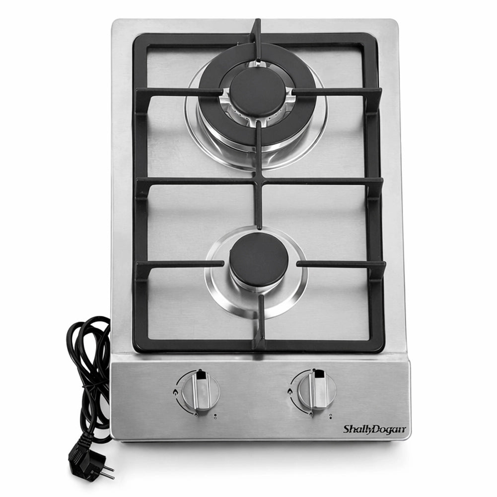 Cucina Completa 80x60cm Bianco Piano Cottura 2 Fuochi Lavello con Rubinetteria