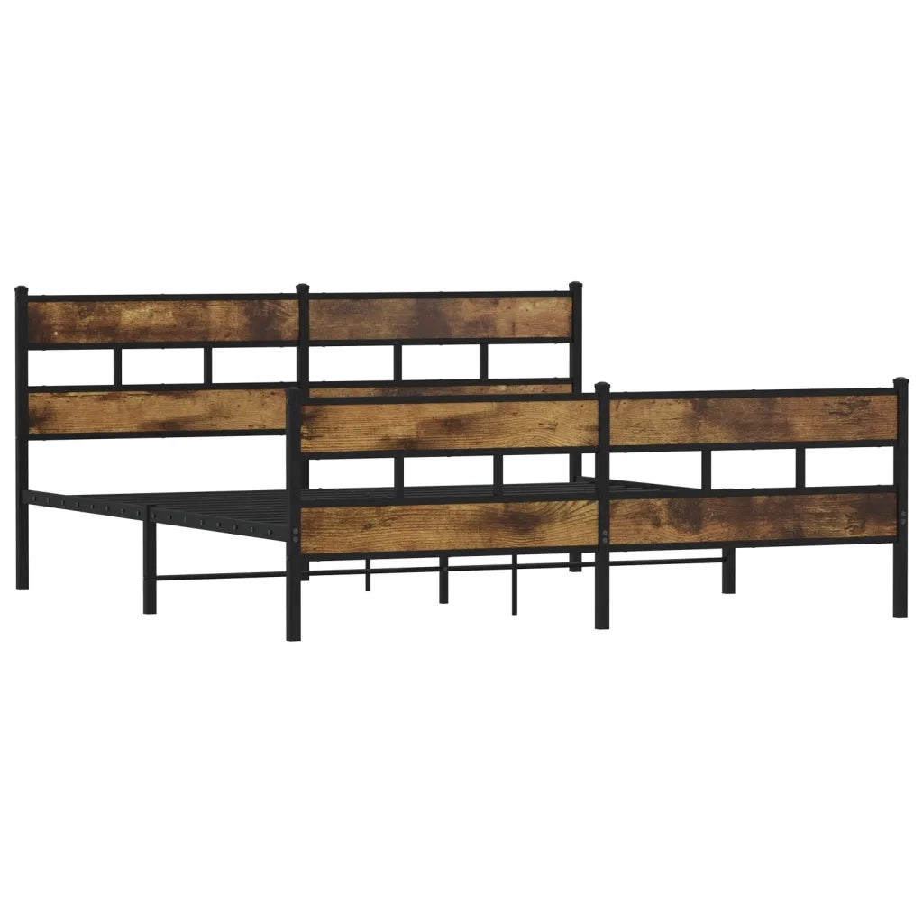 Giroletto senza Materaso in Metallo Rovere Fumo 180x200 cm