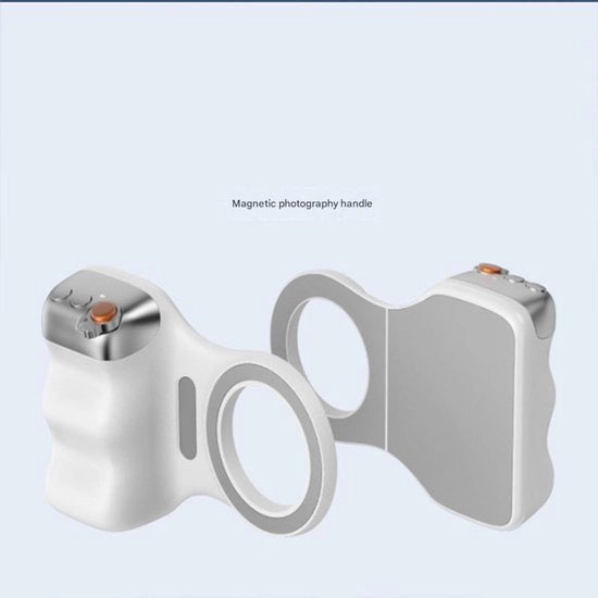 Assistente per la fotografia (bianco) Maniglia magnetica per fotografia con smartphone con stabilizzazione dell'immagine e bellezza wireless via Bluetooth