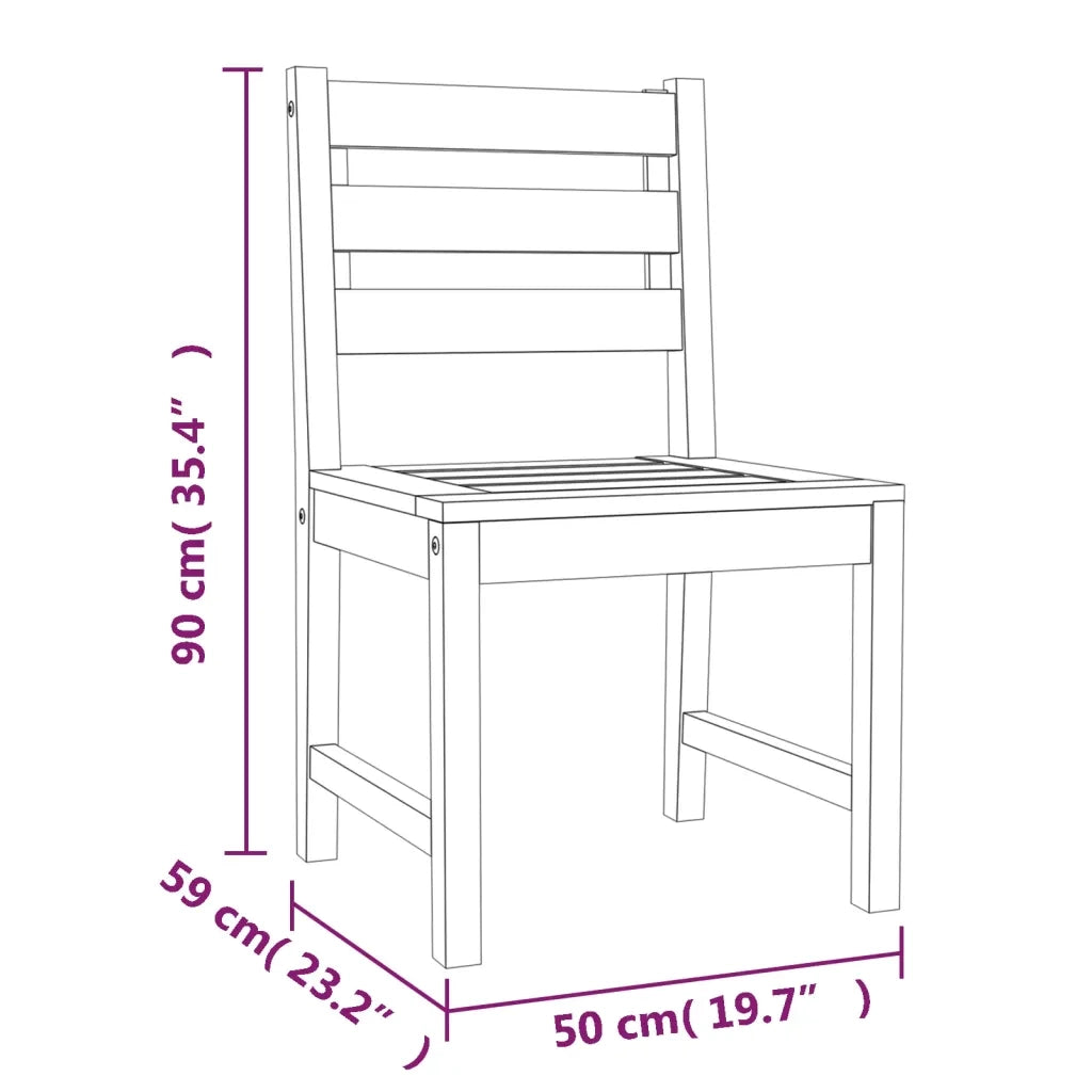 Set da Pranzo per Giardino 5 pz in Legno Massello di Teak 3157185