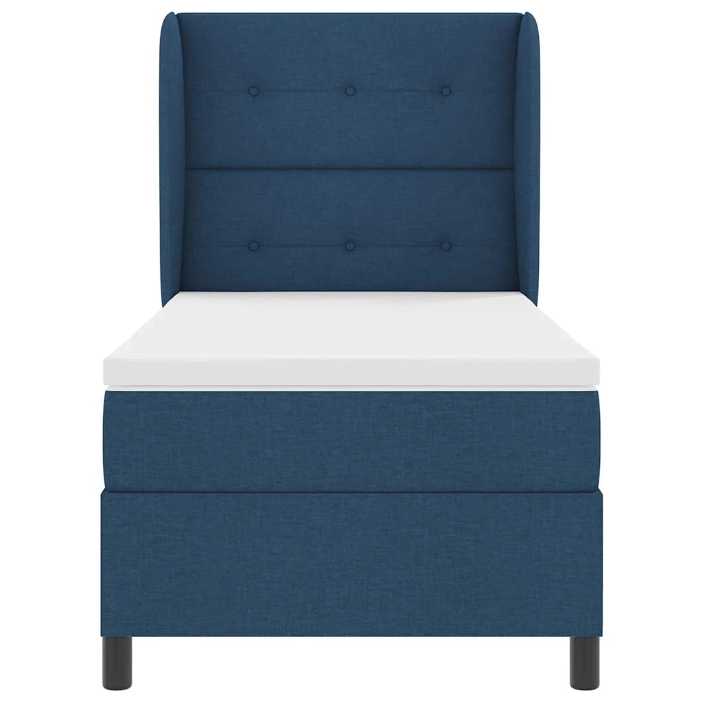 Letto a molle con materasso Blu 90 x 190 cm Tessuto 3340542