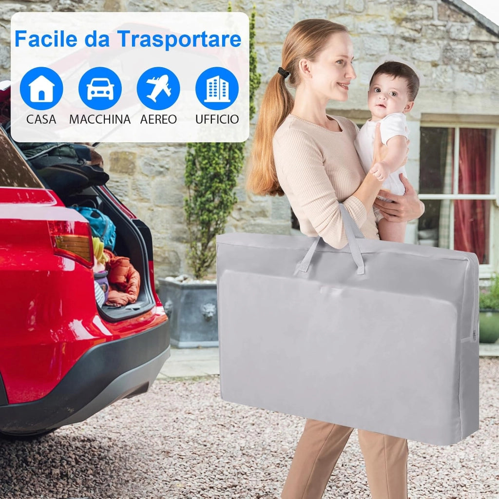 3 in 1 Culla Neonato Fianco Letto, Lettino Neonato Dondolo con Materasso, Culla Co-Sleeping Fino a 9 kg, Altezza Regolabili, 84 x 59,5 x 80,5cm (Grigio)