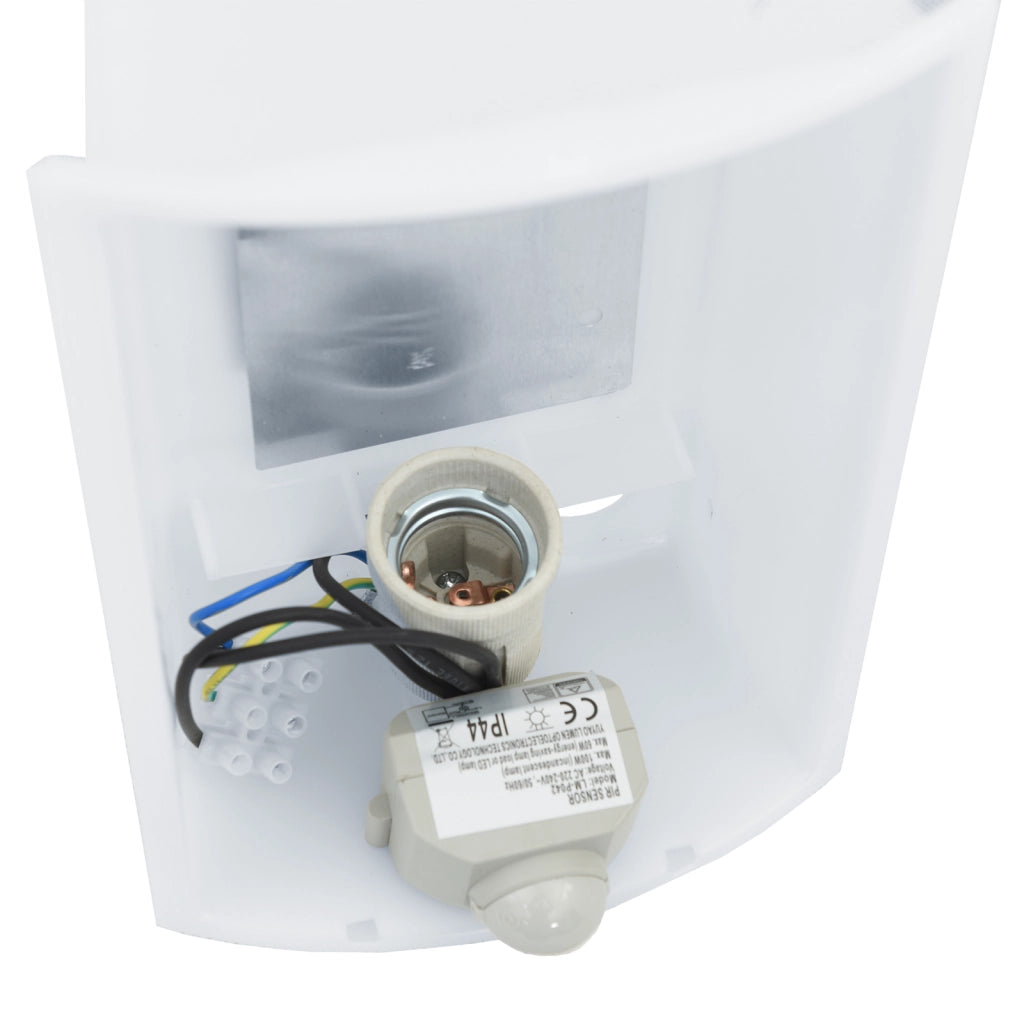 Lampade da Parete Esterne con Sensore 2 pz Nero Acciaio Inossidabile IP44