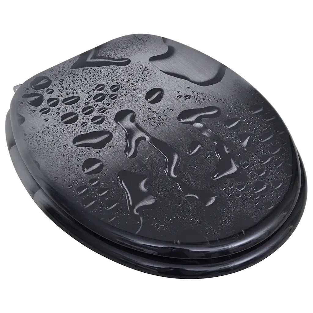 Coperchio da Toilette in MDF con Modello Gocce d'Acqua 141482