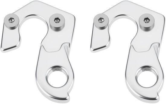 Fendinezza posteriore per bicicletta - Lega leggera - Compatibile con Rockrider - 2 pezzi - Inclusi viti - Resistente all'usura argento - Accessorio per bicicletta