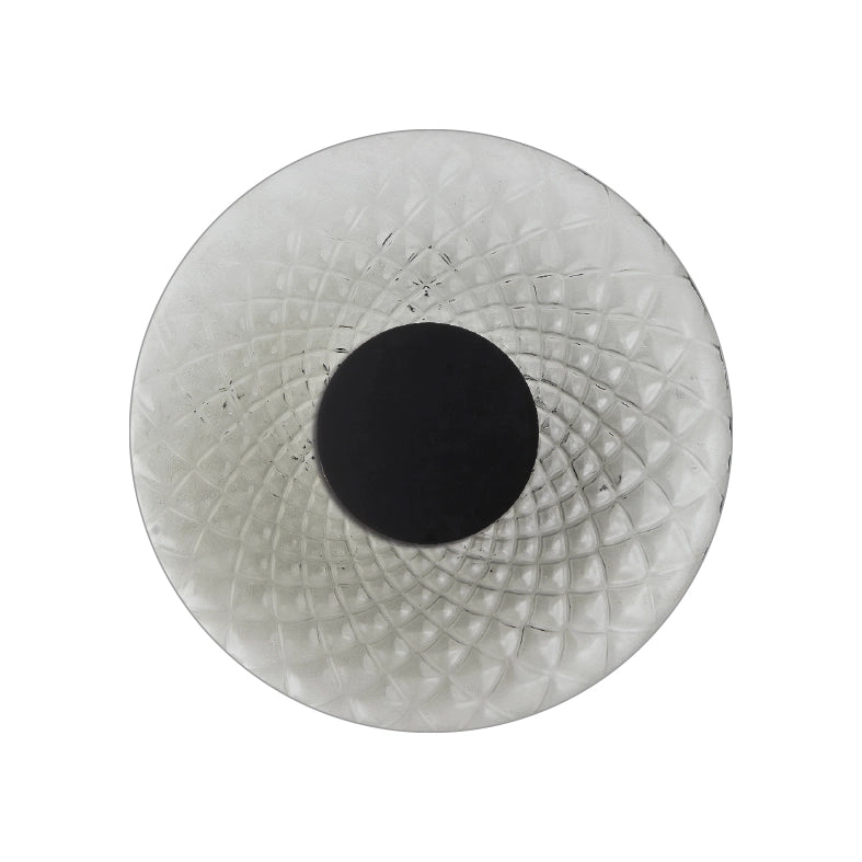 SOLARIS Applique 12W 3000K CRI90 IP20 - Struttura Nera con Vetro Balloton Fumè, Lampada da Parete Design - Rossini Group
