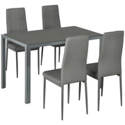 SET DA PRANZO 5 PEZZI CON 1 TAVOLO DA PRANZO E 4 SEDIE MODERNE