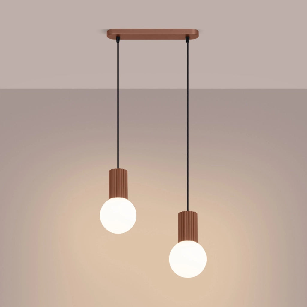 Lampada a sospensione HALO 2L mocca