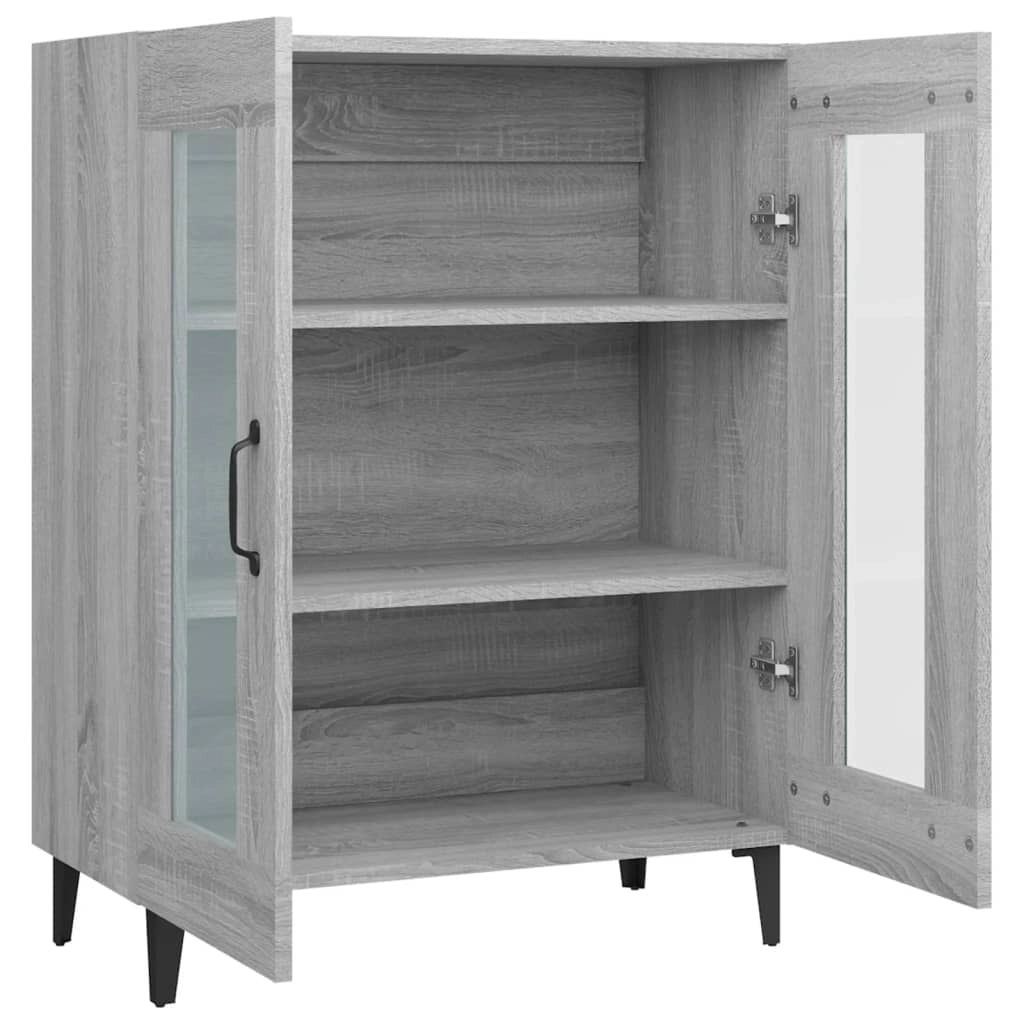 Buffet credenza cassettiera armadio mobile contenitore organizer cucina soggiorno Sonoma 69,5 x 34 x 90 cm legno ingegnerizzato grigio 02_0036448