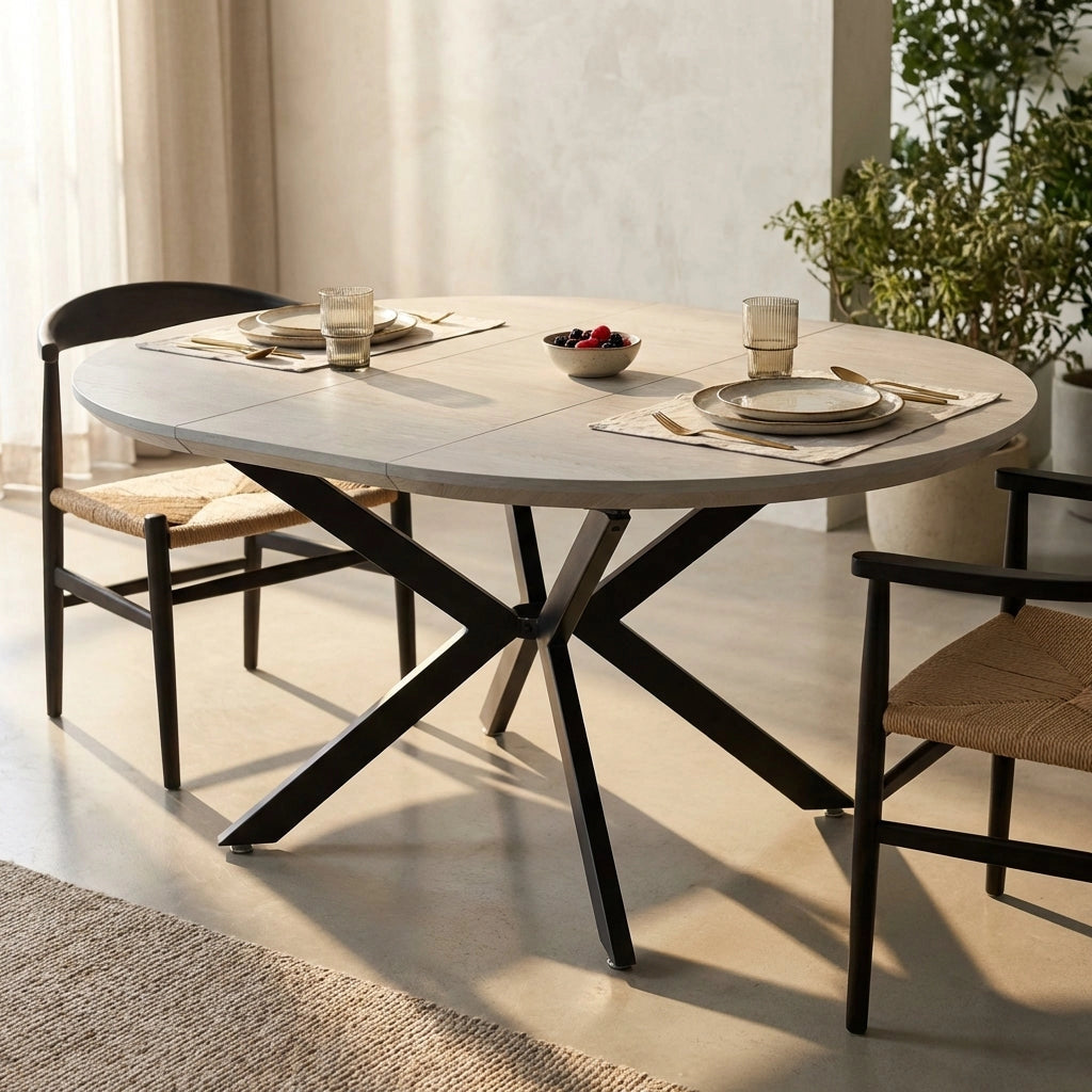 Tavolo da pranzo rotondo allungabile 120/160x120 - VESTA