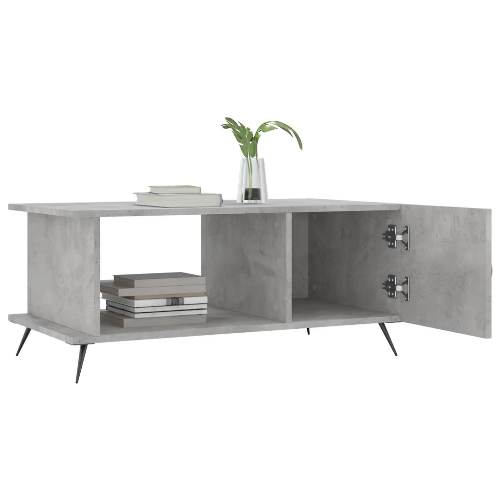 Tavolino da Salotto Grigio Cemento 90x50x40cm Legno Multistrato 829464