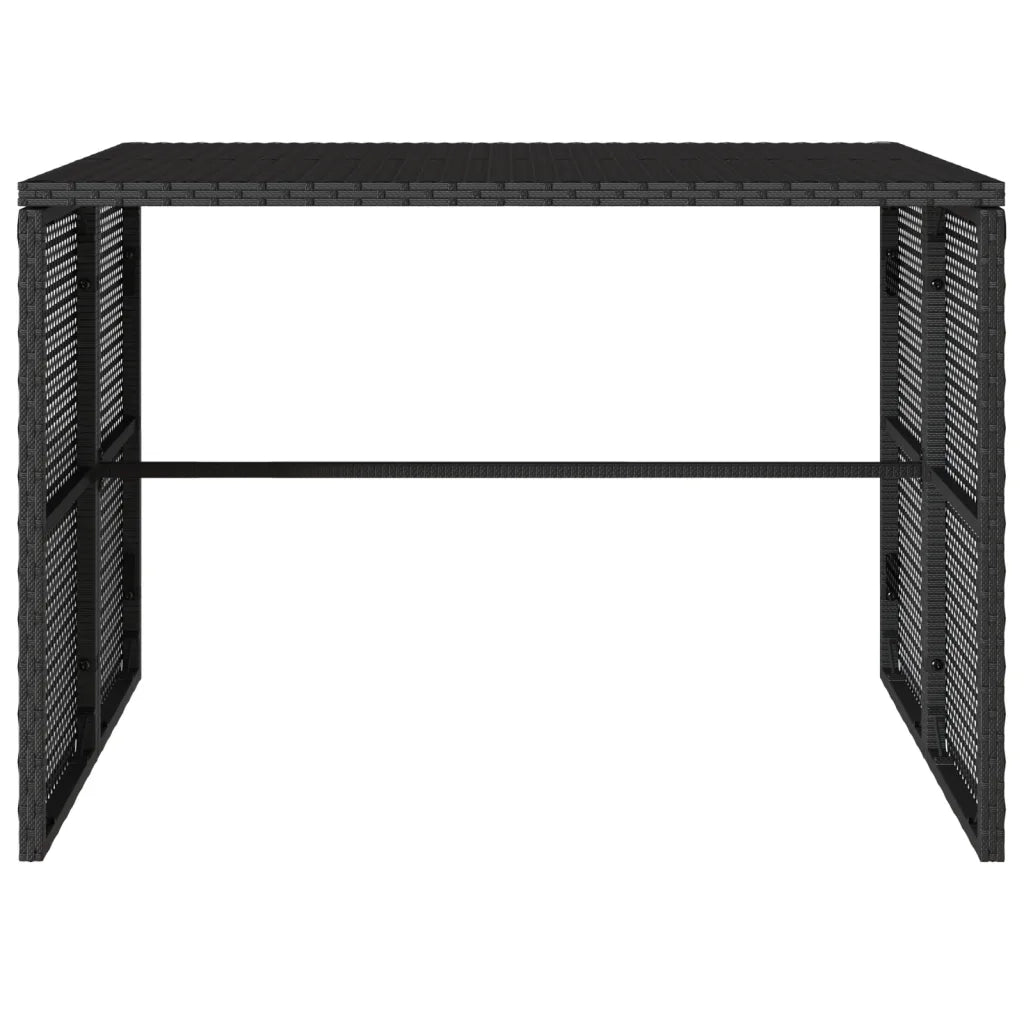 vidaXL Set da Pranzo da Giardino 3 pz con Cuscini Nero in Polyrattan