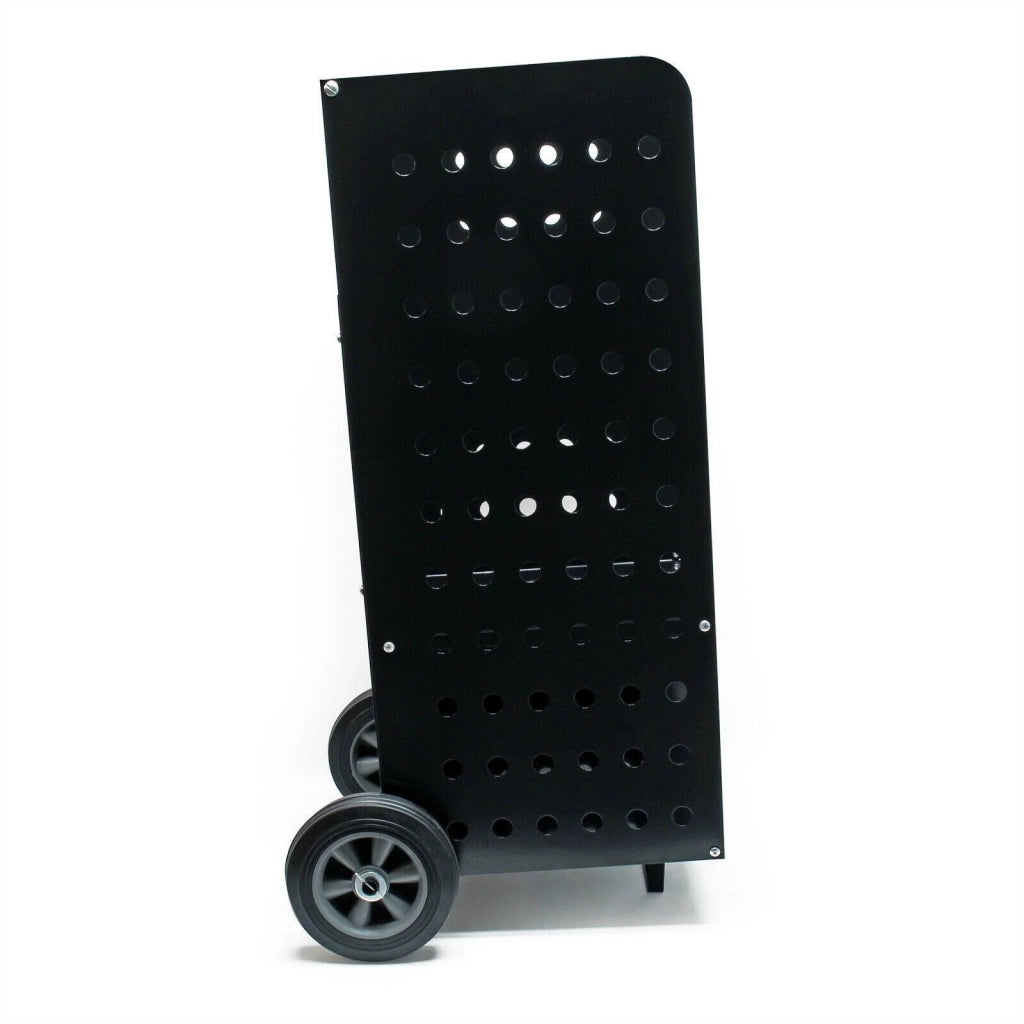 Carrello portalegna XL 106 cm trasporto legna da ardere camino cesto diavolo nero 16_0002941