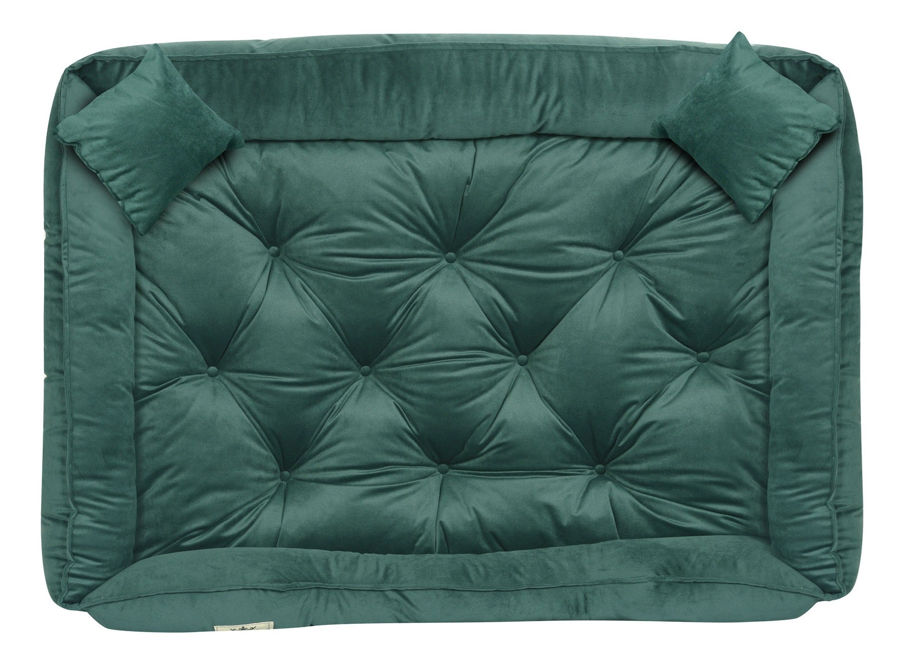 AIO FACTORY 130x105 cm Letto per cani in velluto verde scuro impermeabile