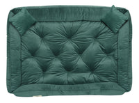 AIO FACTORY 130x105 cm Letto per cani in velluto verde scuro impermeabile